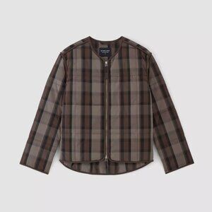Everlane quilted cotton liner jacket brown xxs